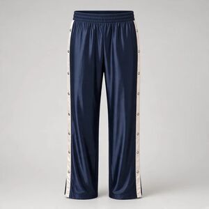 Finish Line Vintage 90s Tearaway Snap Track Pants Navy Blue XL Breakaway Sport